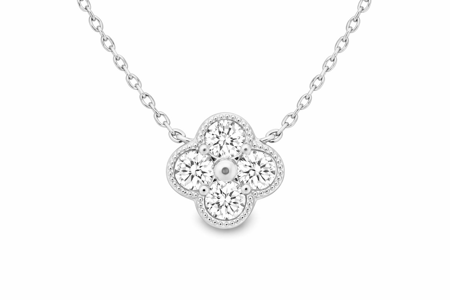 Single Clover Diamond Necklace