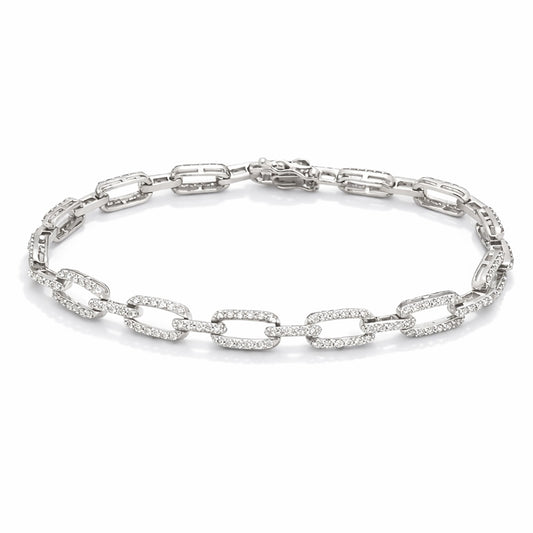 Golden Glamour 14K Gold Diamond Pave Paperclip Link Bracelet