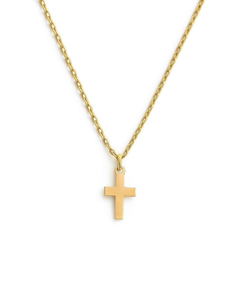 Extra Miniature Plain Cross Necklace