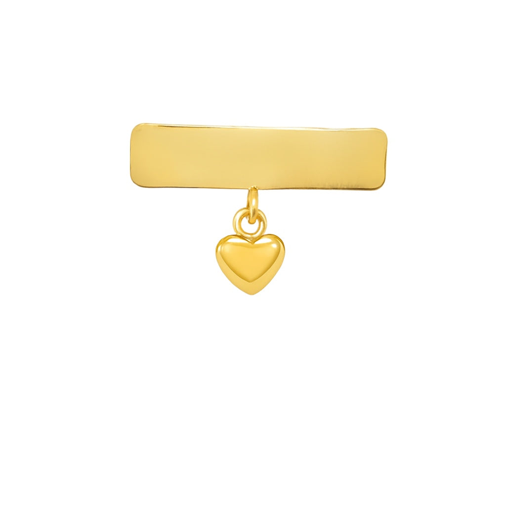 Baby Pin Plate with Dangling Heart