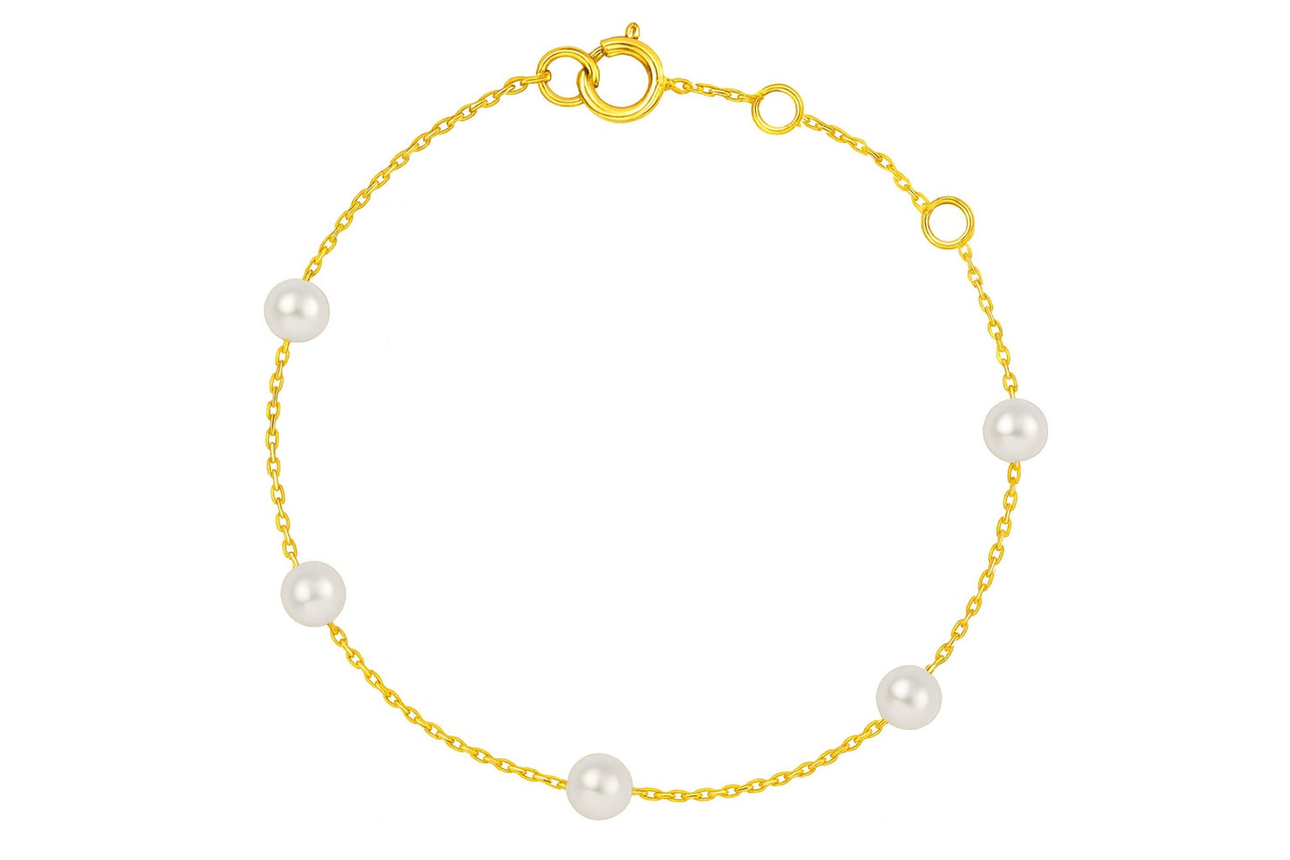 Station Color Stone Bead Bracelet 3mm