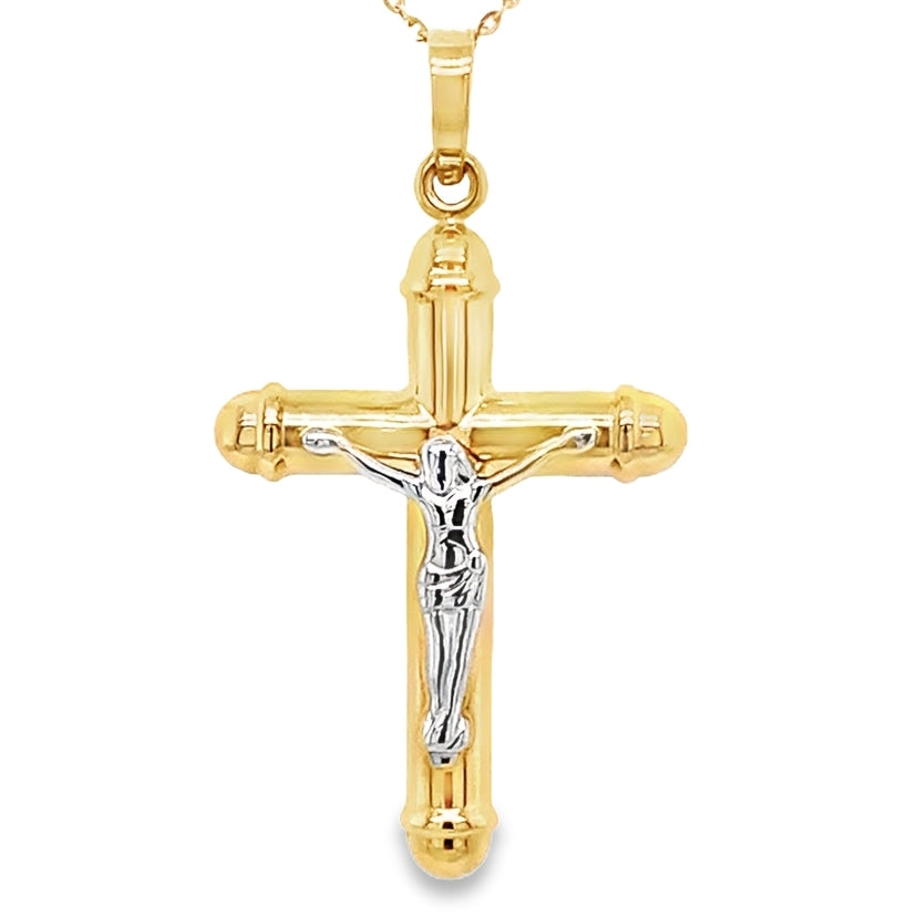 Two-Tone Crucifix with Jesus Christ