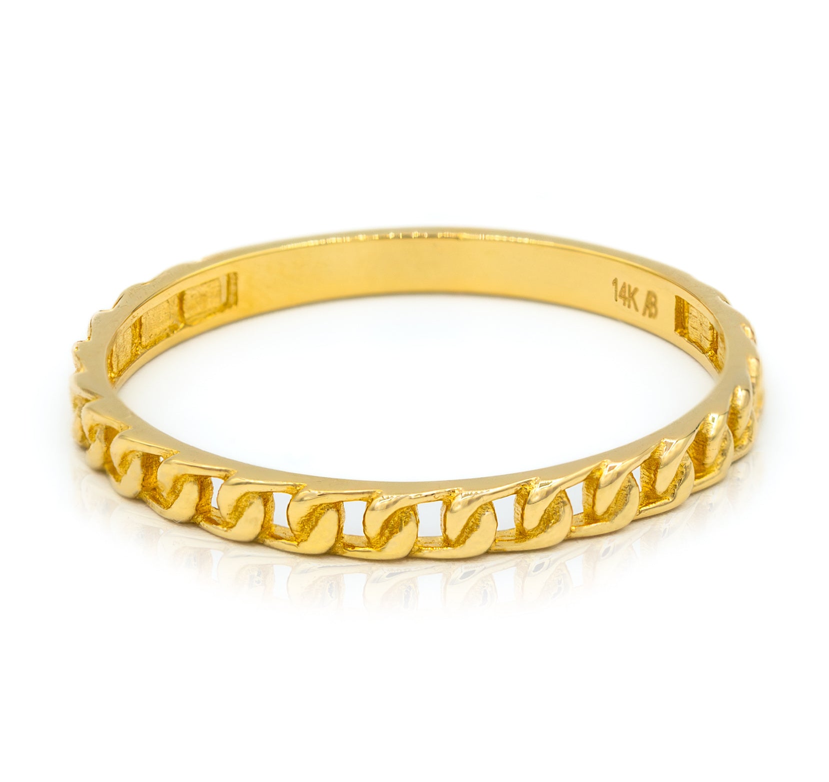 Miniature Curved Link Ring – BOS Jewelers Inc