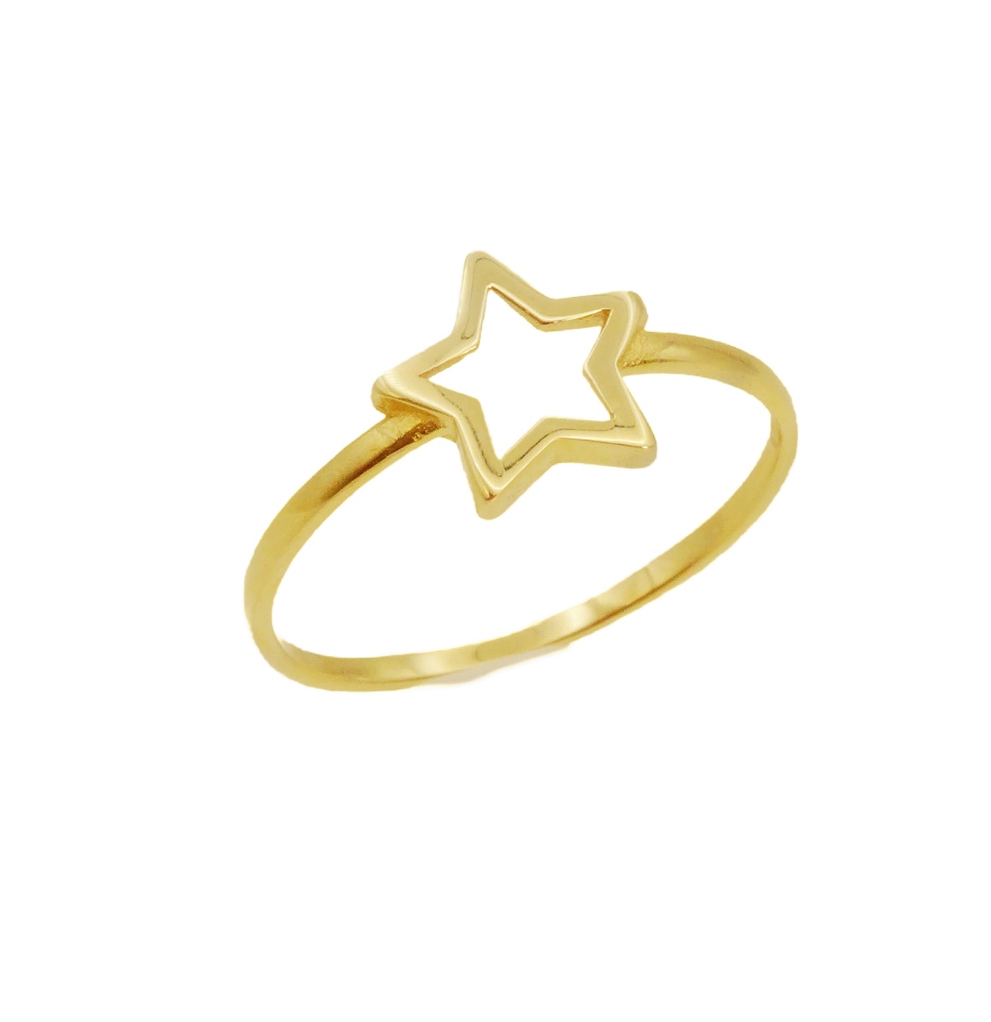 Open Star Ring 14K Gold