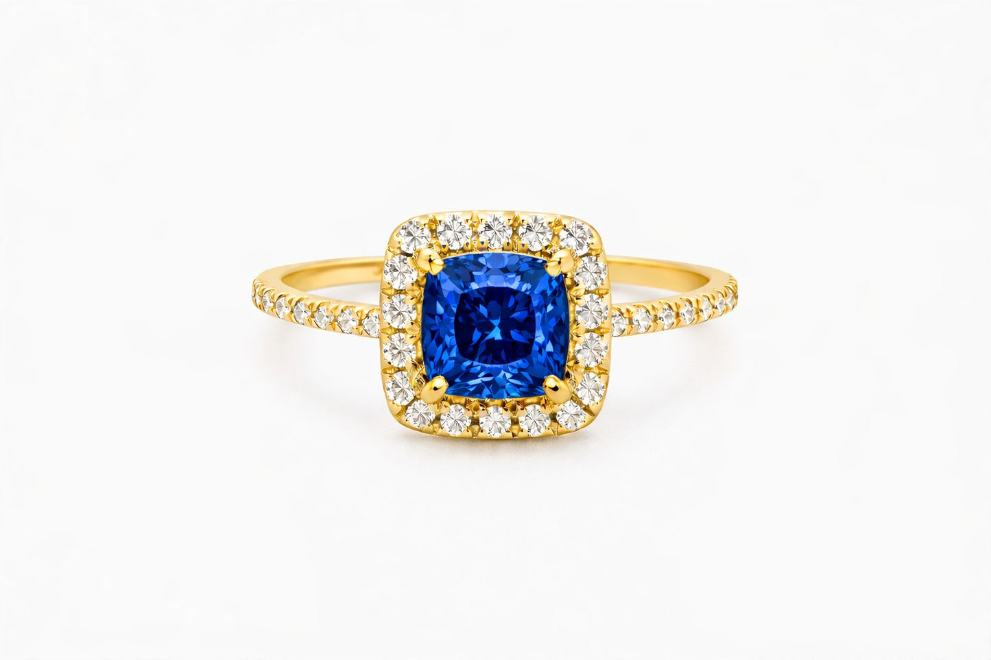 Signature Square Halo Diamond Engagement Ring Setting