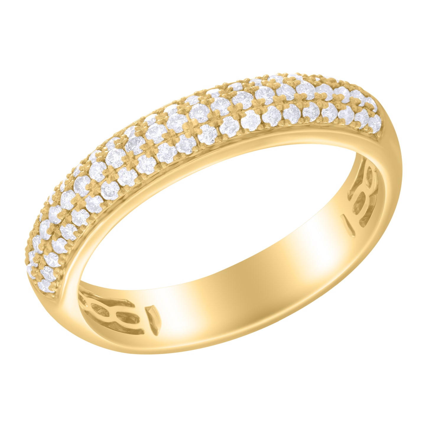 Dome Diamond Pave Band Ring