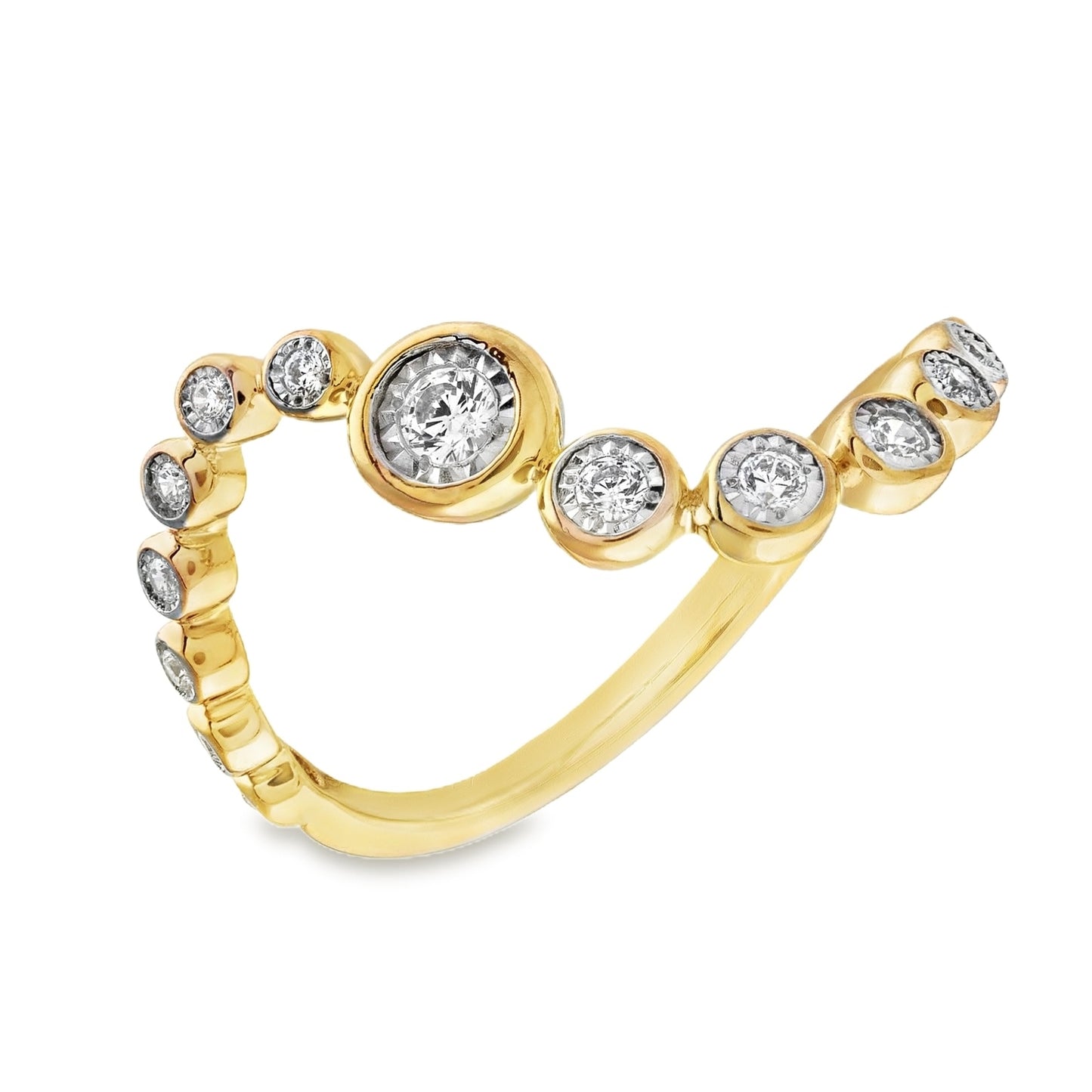 Open Bubble Diamond Ring