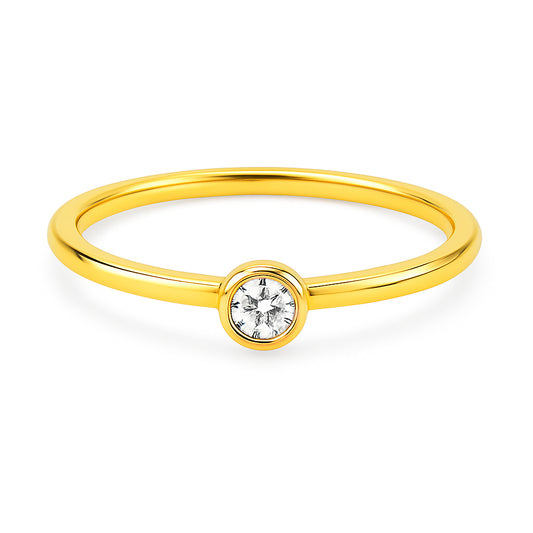 Mini Diamond Bezel Pinky Ring