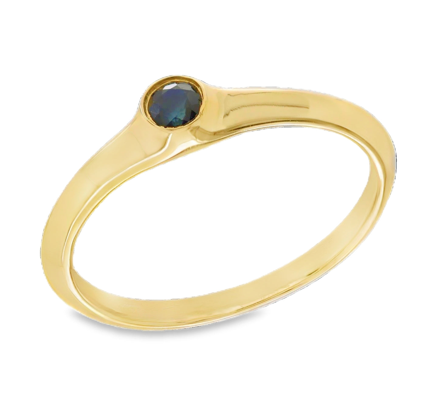 Single Bezel Color Stone Dainty Ring