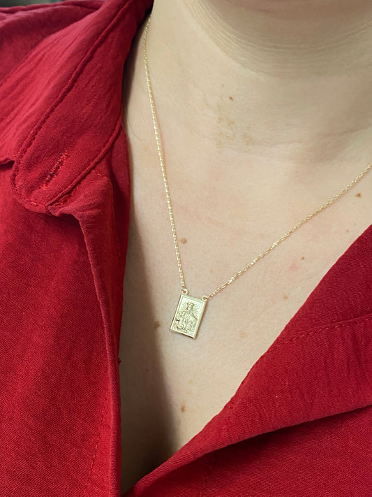 Large Double Medal Scapular Necklace