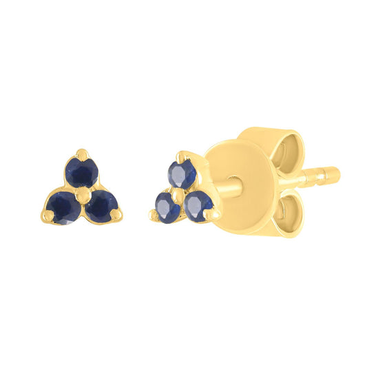 Medium Color Stone Trio Earrings
