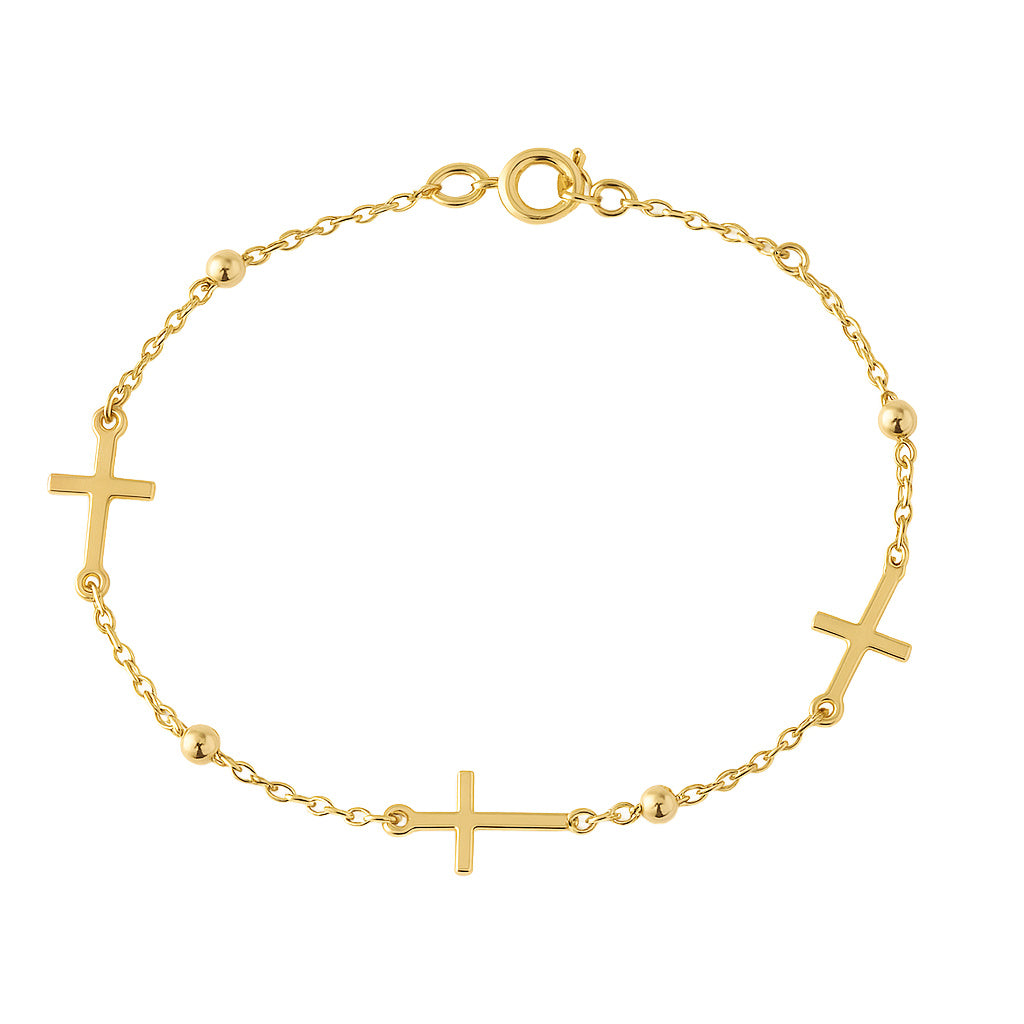 Triple Cross Beaded Bracelet