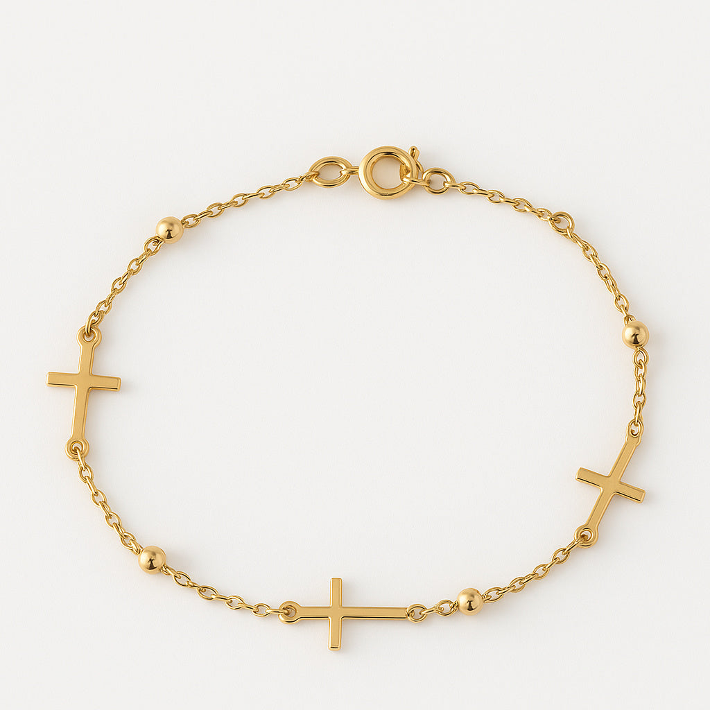 Triple Cross Beaded Bracelet