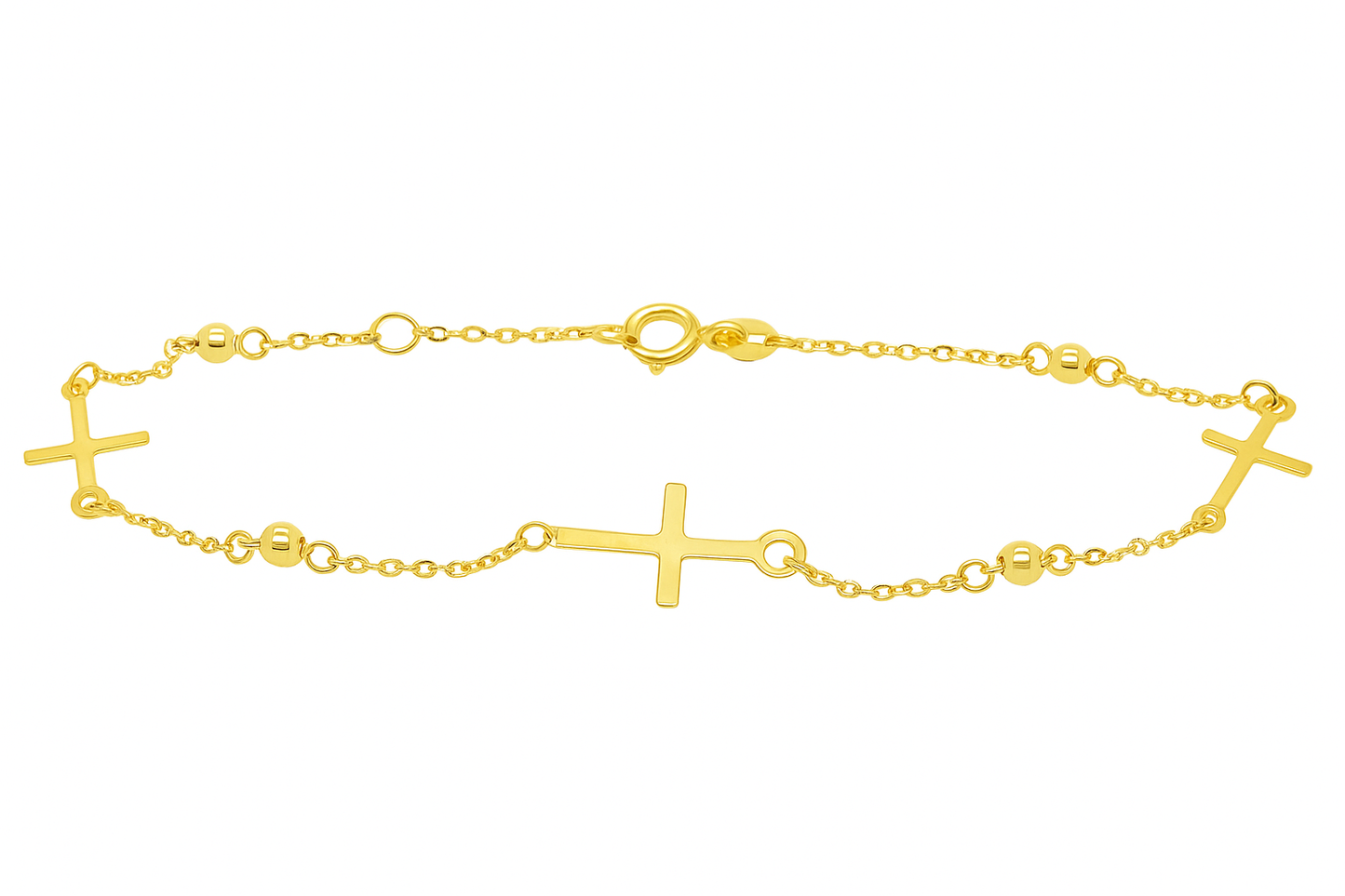 Triple Cross Beaded Bracelet
