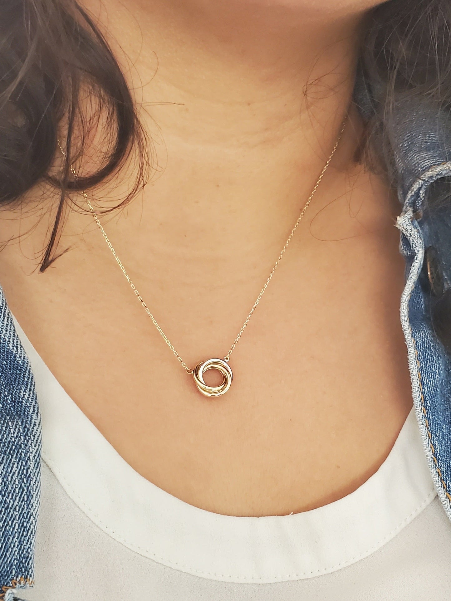 Tricolor Love Knot Necklace