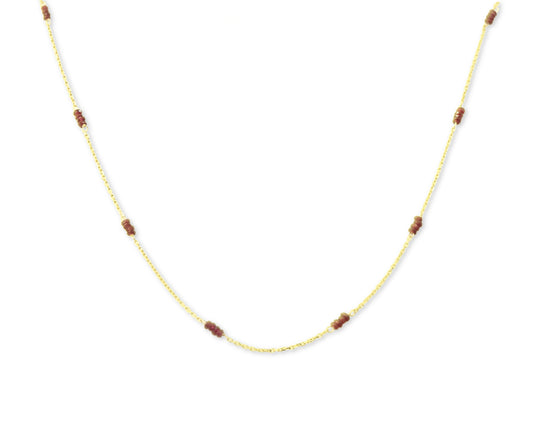 Tin Cup Ruby Necklace