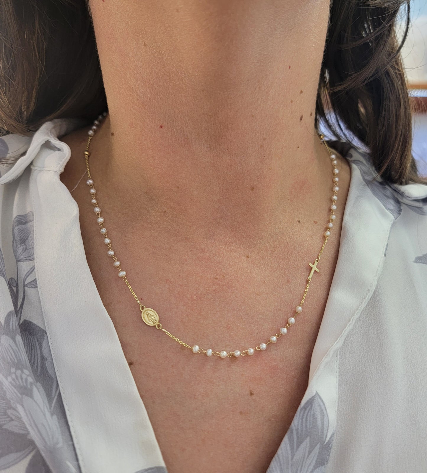 Pearl Rosary Necklace