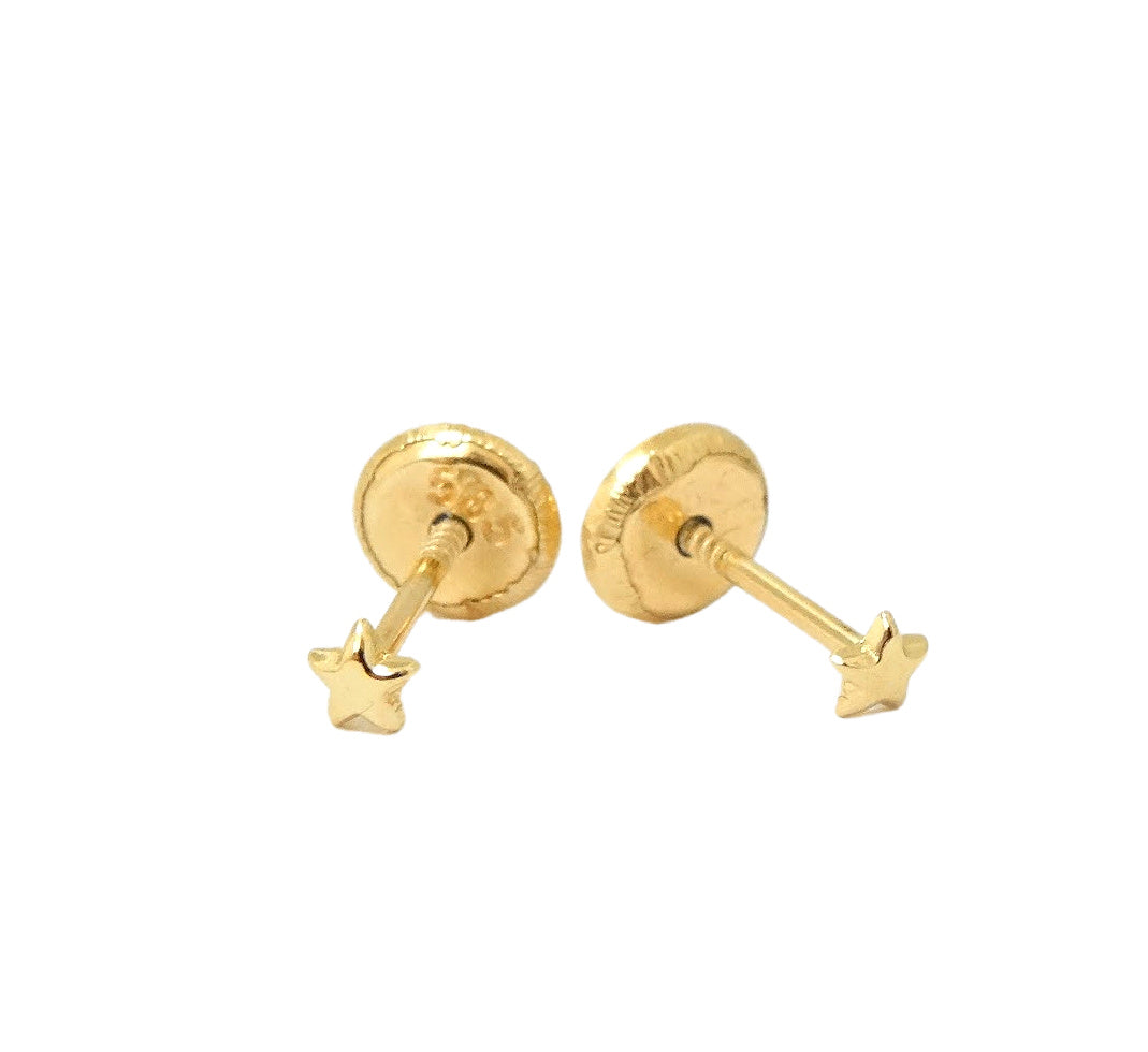 14K Gold miniature Star Earring