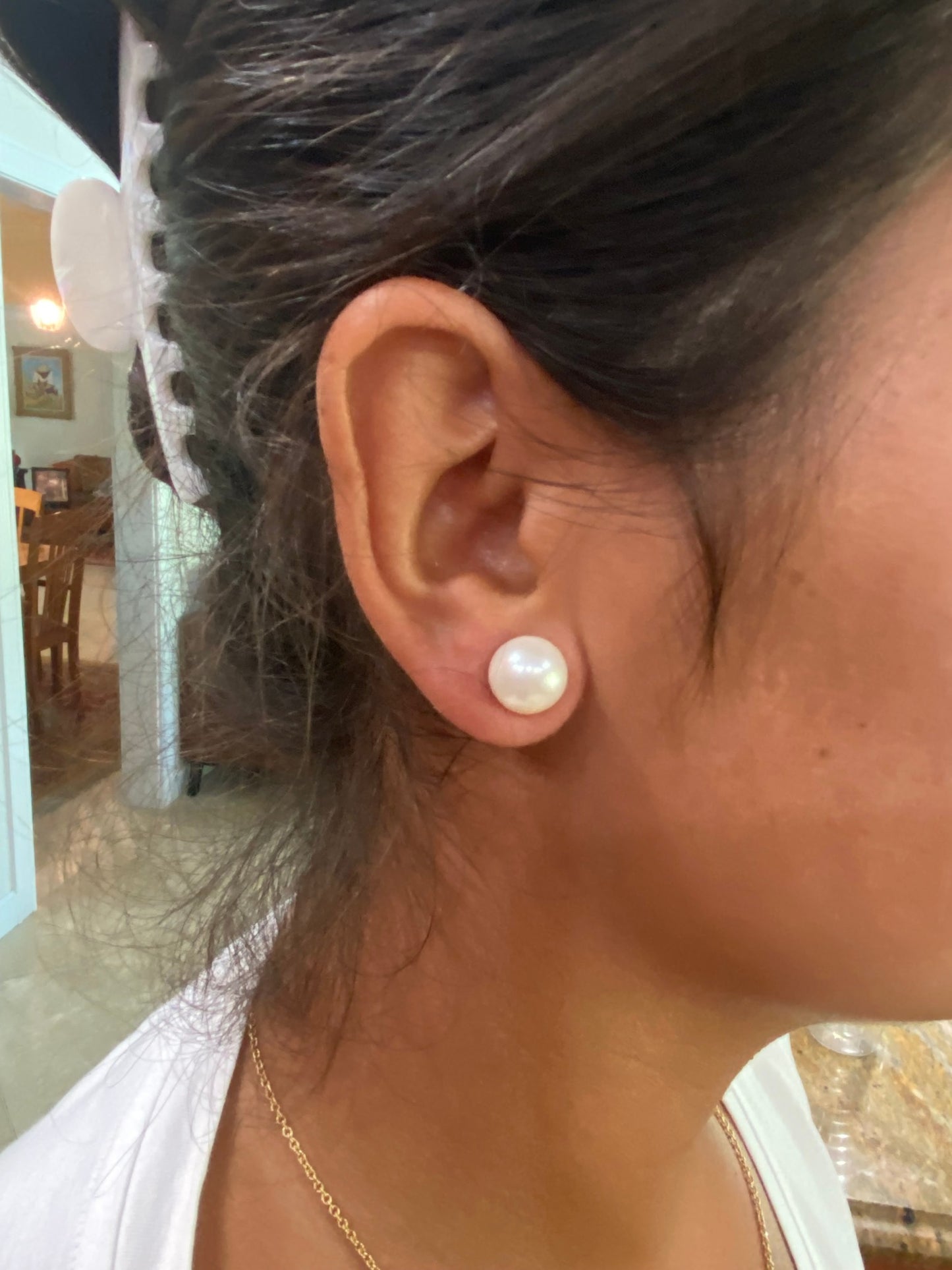 Fresh Water Pearl Stud Earrings 11mm
