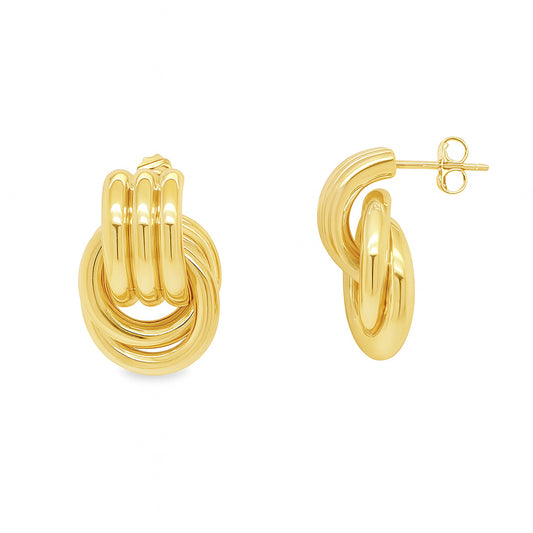 Chunky Gold Door Knocker Earrings