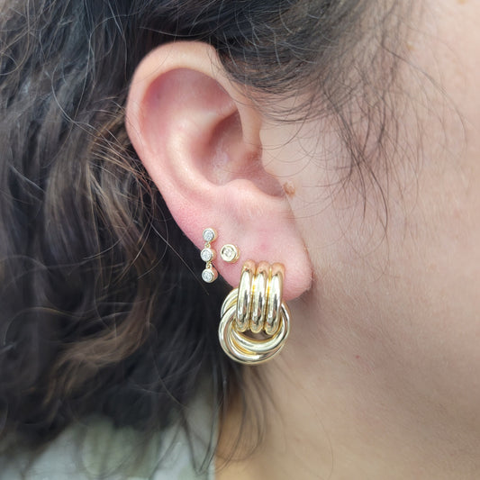 Chunky Gold Door Knocker Earrings