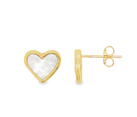 Heart Stud Mother of Pearl Earring