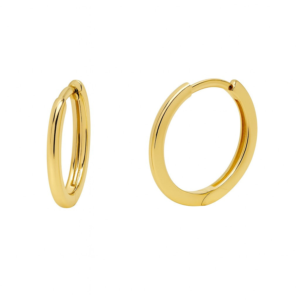 Thin Huggie Hoop Earrings-15mm