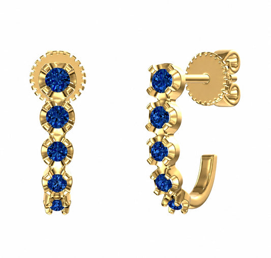 14K Gold Color Stone Radiance Drop Earrings