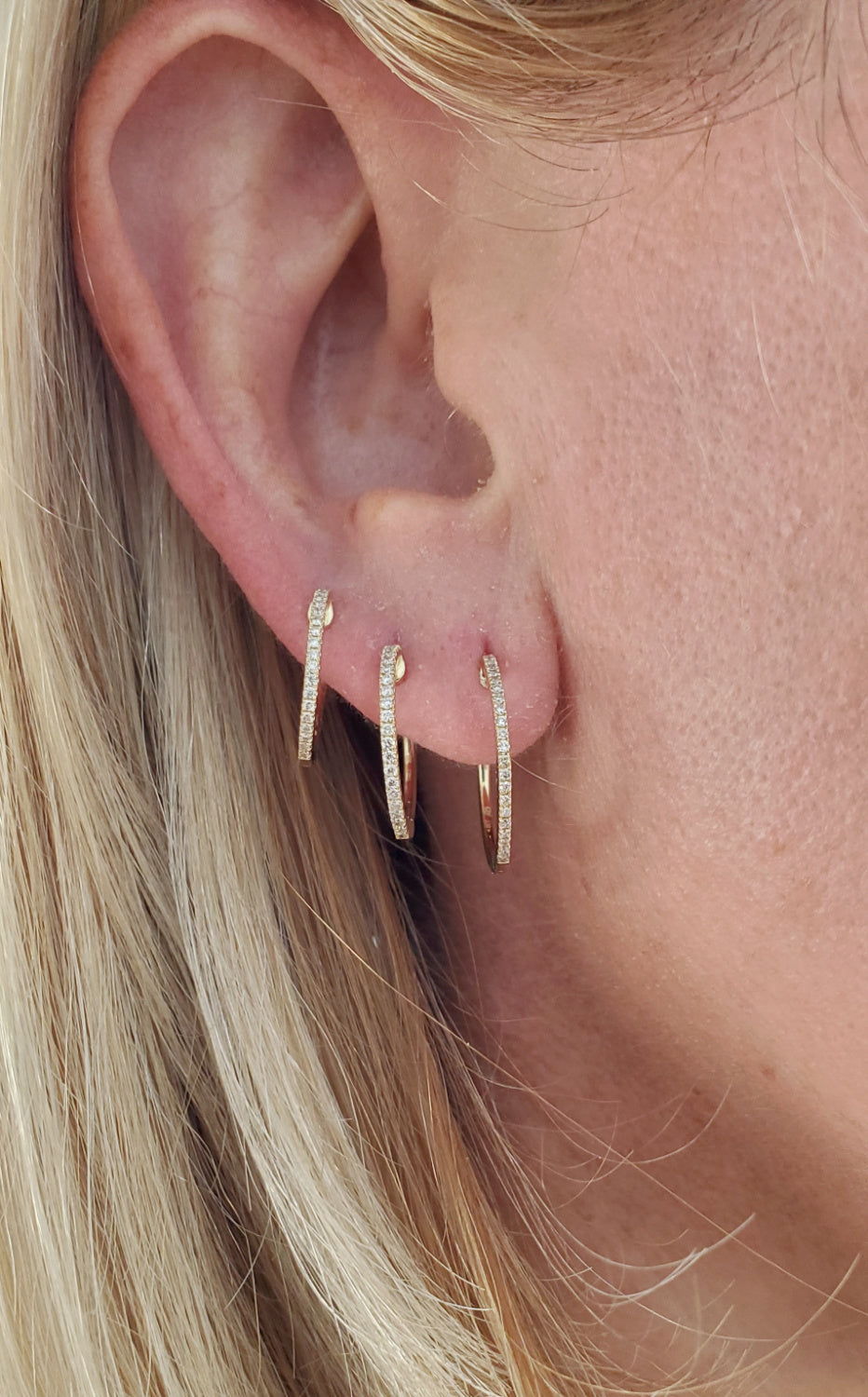 13mm Thin Diamond Huggies