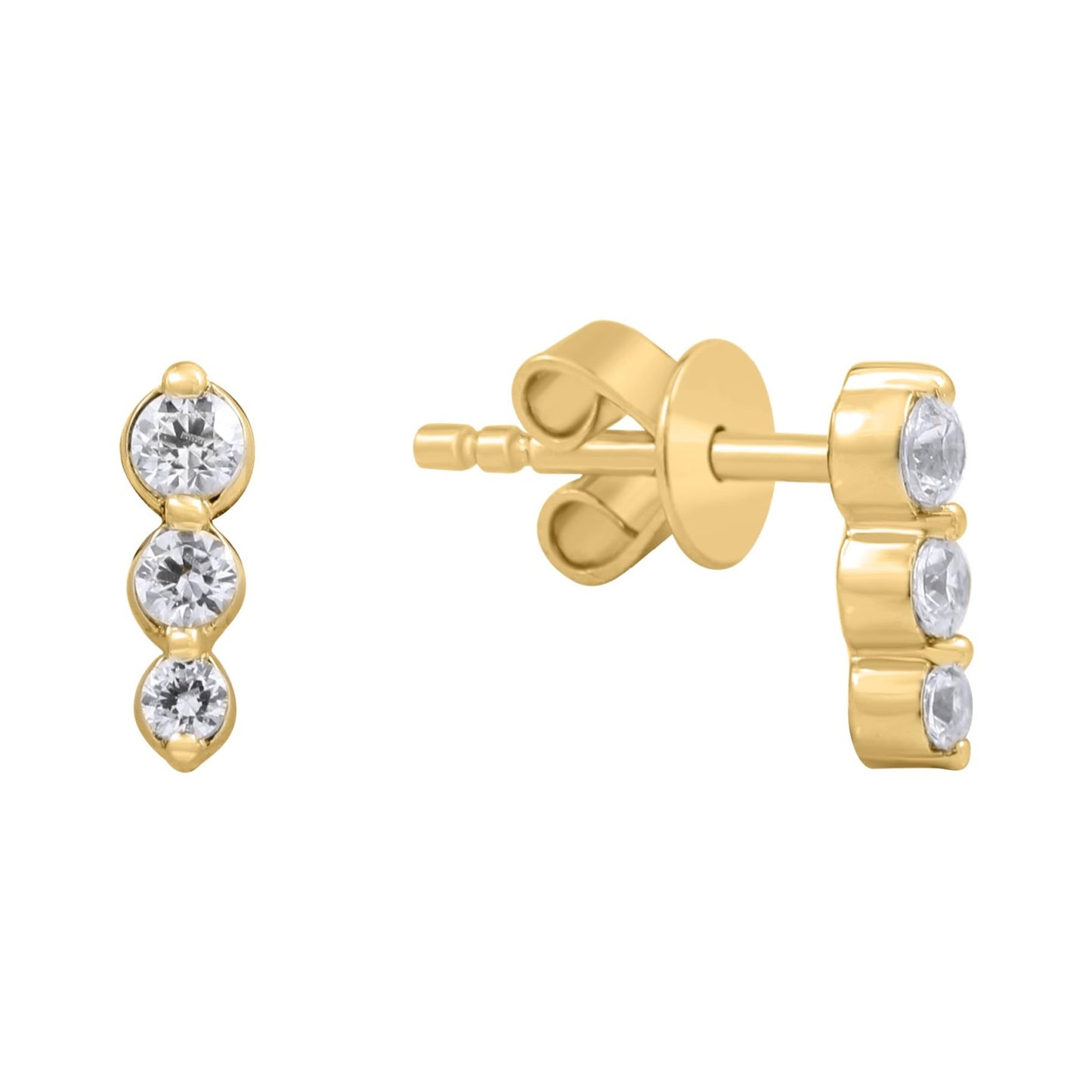 Riviera Mini Diamond Bar Earrings