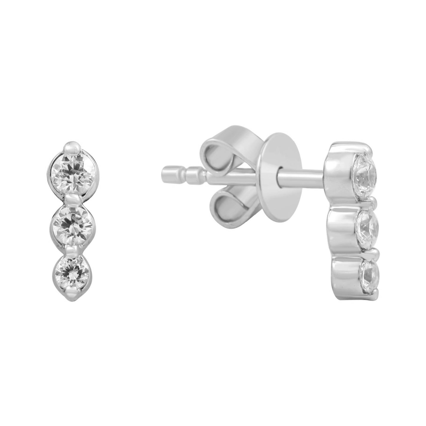 Riviera Mini Diamond Bar Earrings