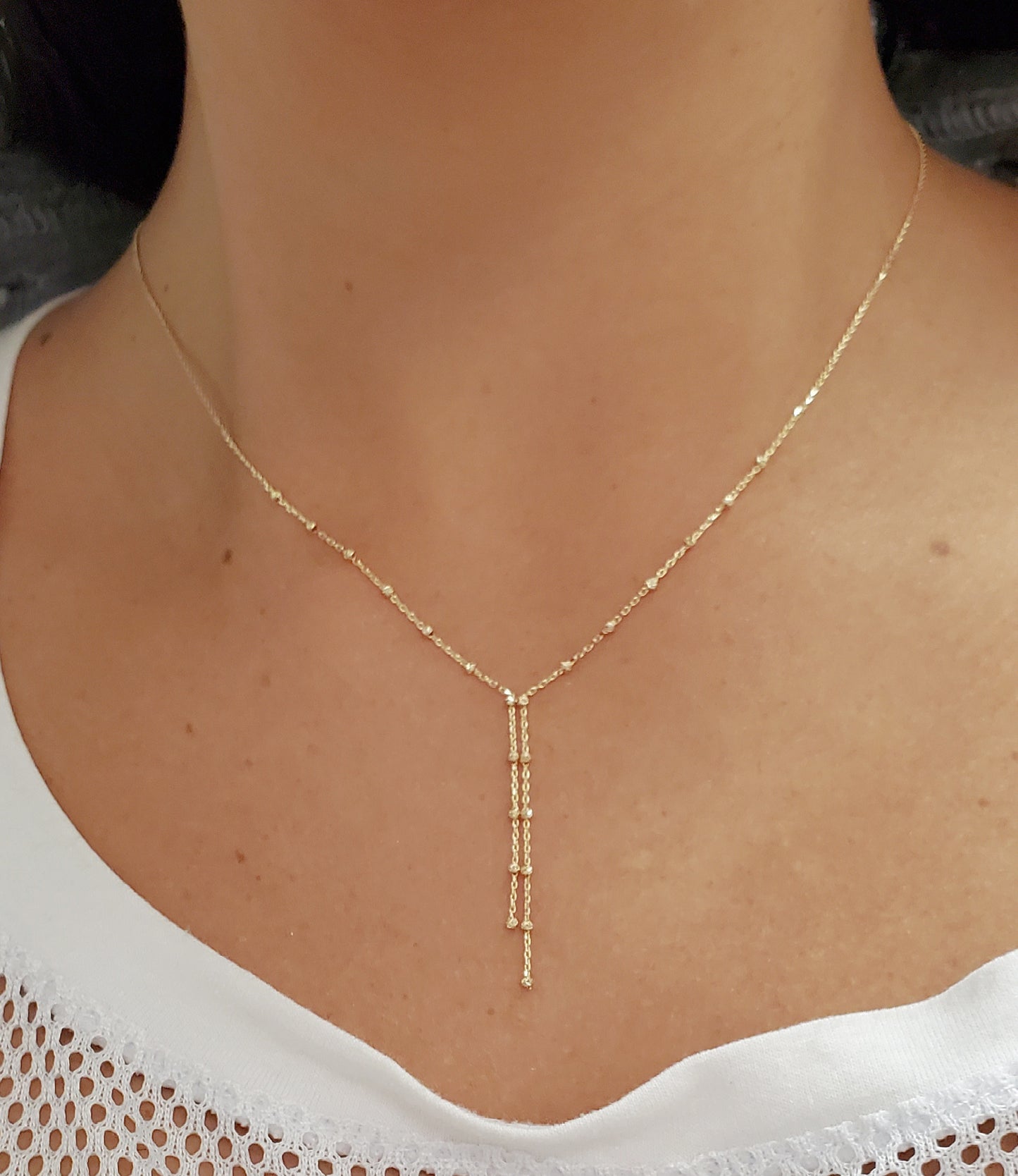 Multibead Lariat  Necklace