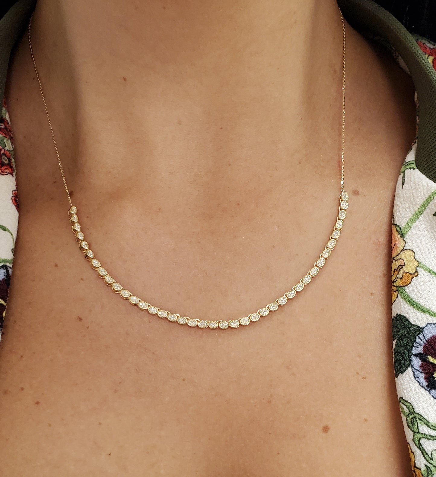 Diamond Riviera Style Necklace