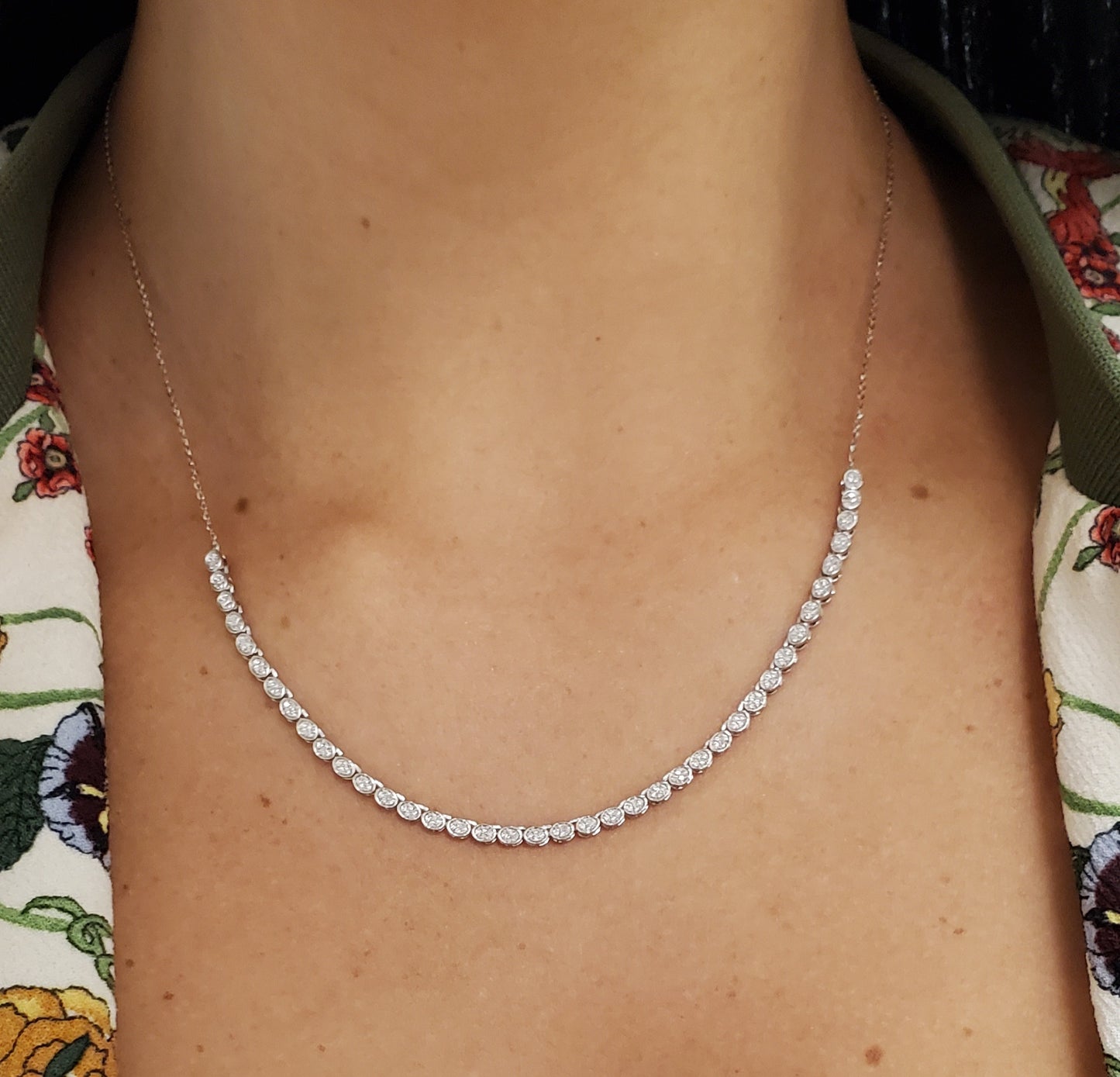 Diamond Riviera Style Necklace
