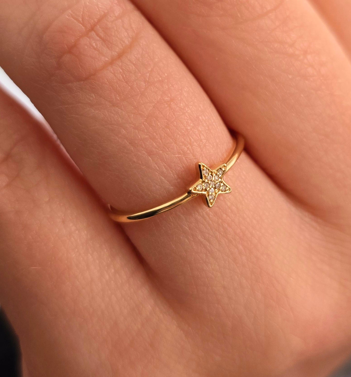 Miniature Star Diamond Ring