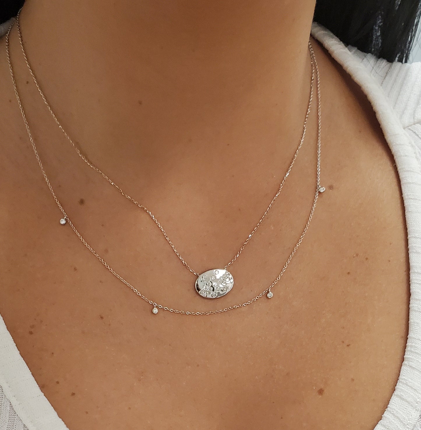 Diamond Oval Necklace
