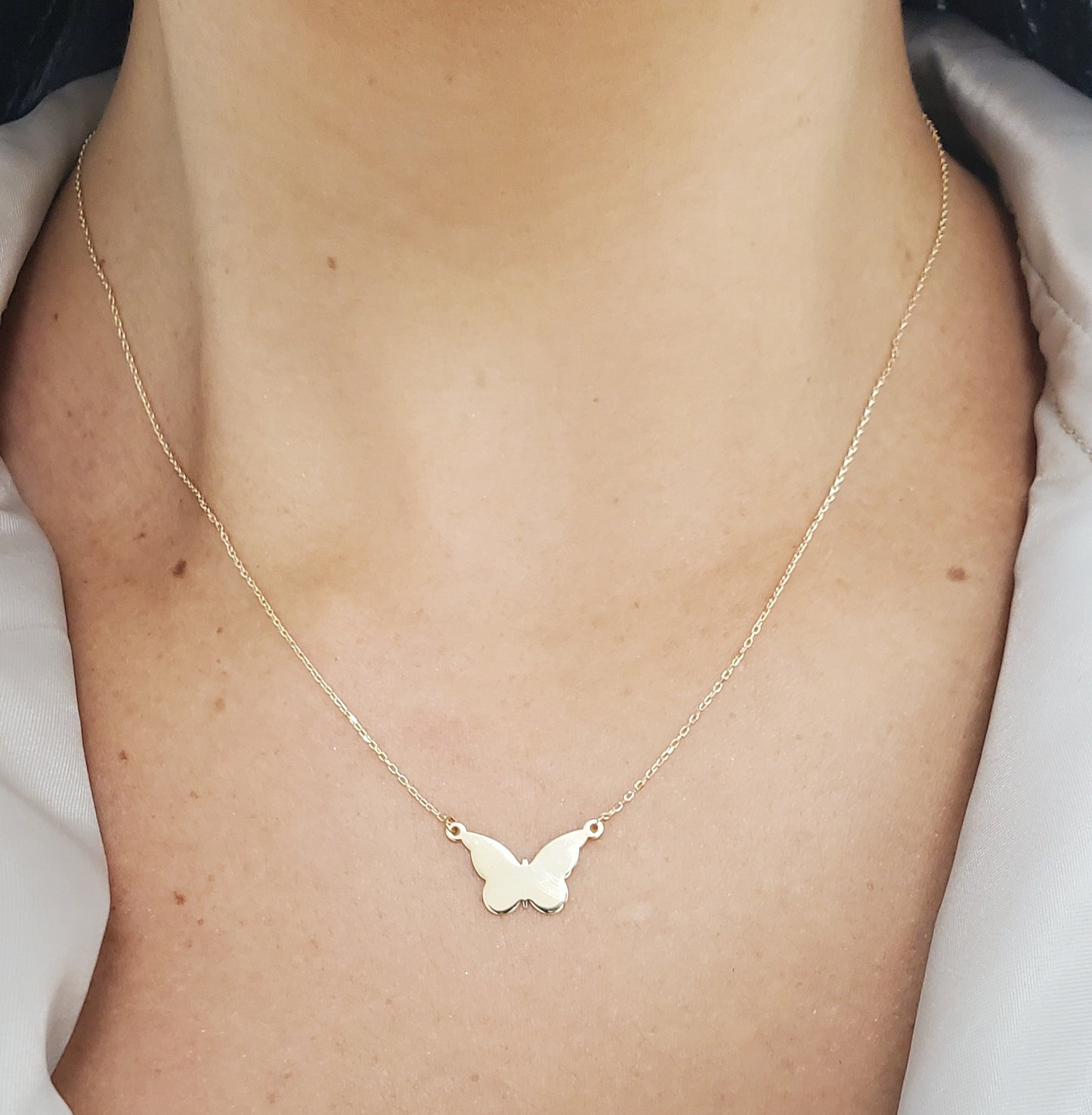 Single Gold Butterfly Necklace