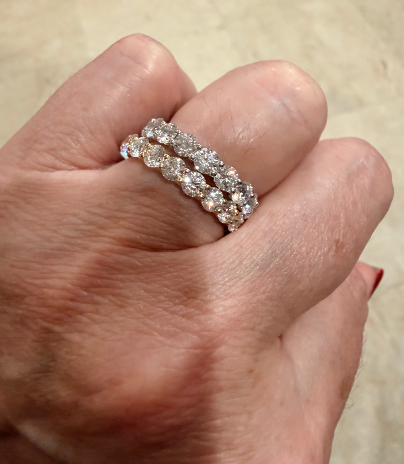 Lab-Grown Diamond Eternity Band Ring 3ct