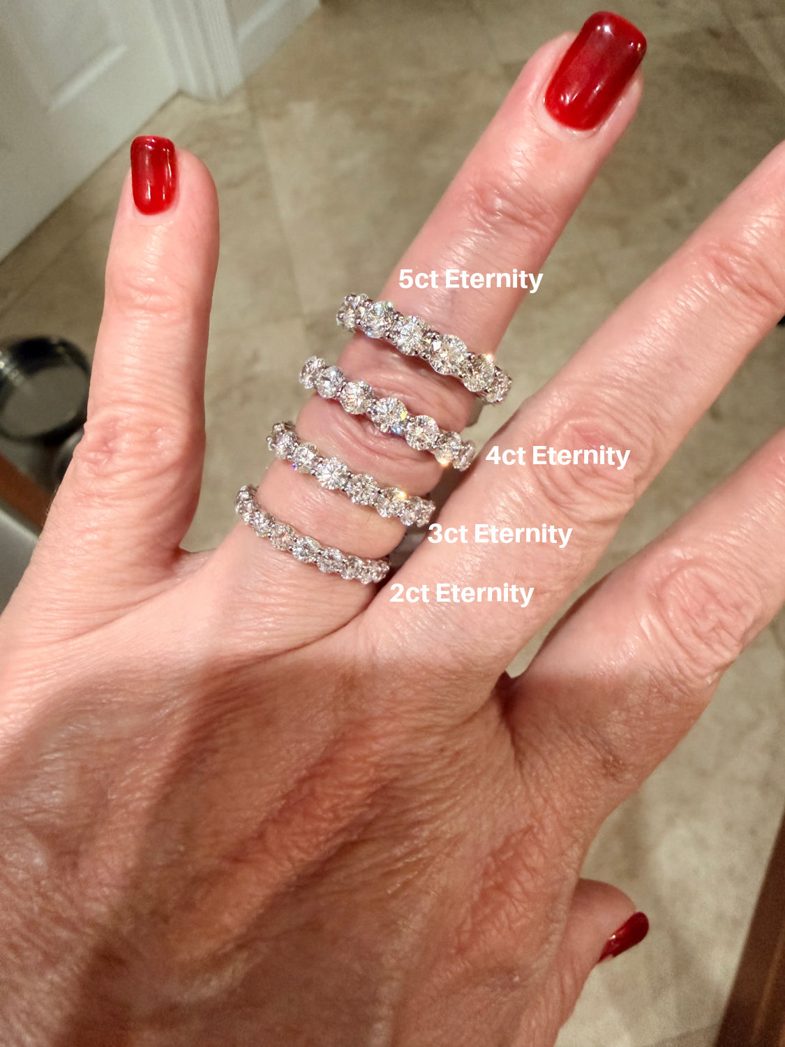 Lab-Grown Diamond Eternity Band Ring 2ct