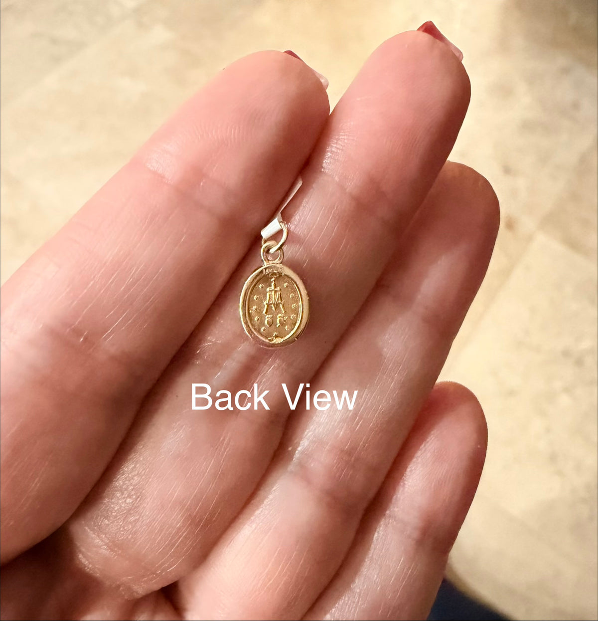 Mini Diamond Miraculous Medal Pendant