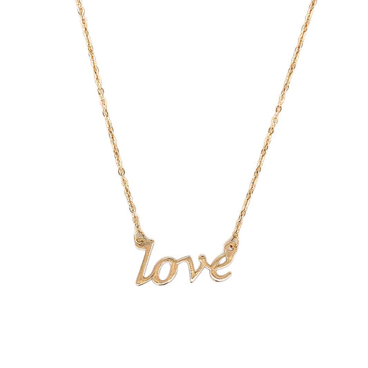 14K Gold Cut Out  Love Necklace