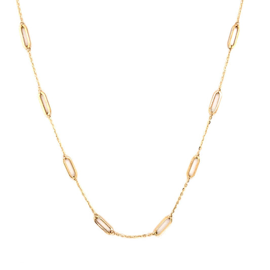 Chain Link Necklace Crafted in 14K Gold