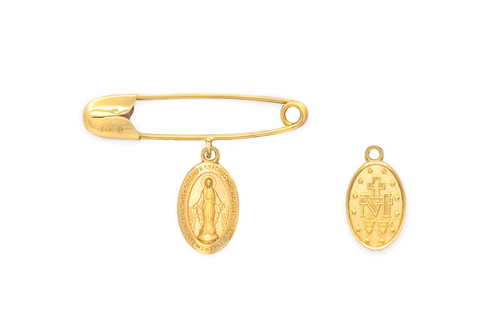 Miraculous Medal Baby Pin (12X8mm)