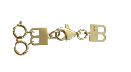 14K Gold Double Clasp Holds two chains