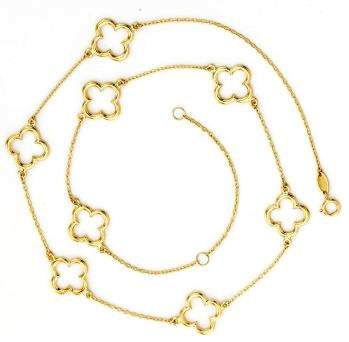 Open Clover Station Necklace