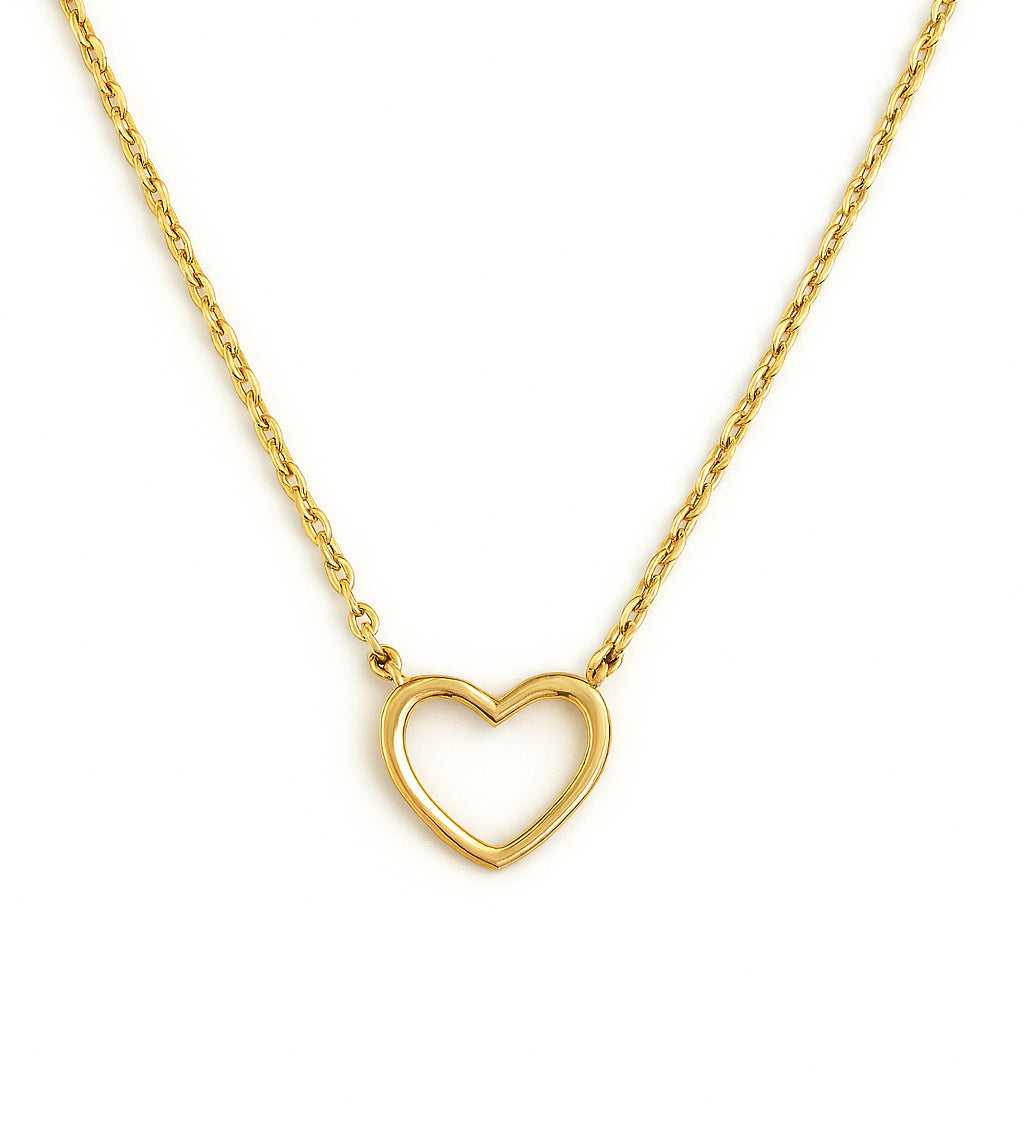 Open Heart Gold Necklace