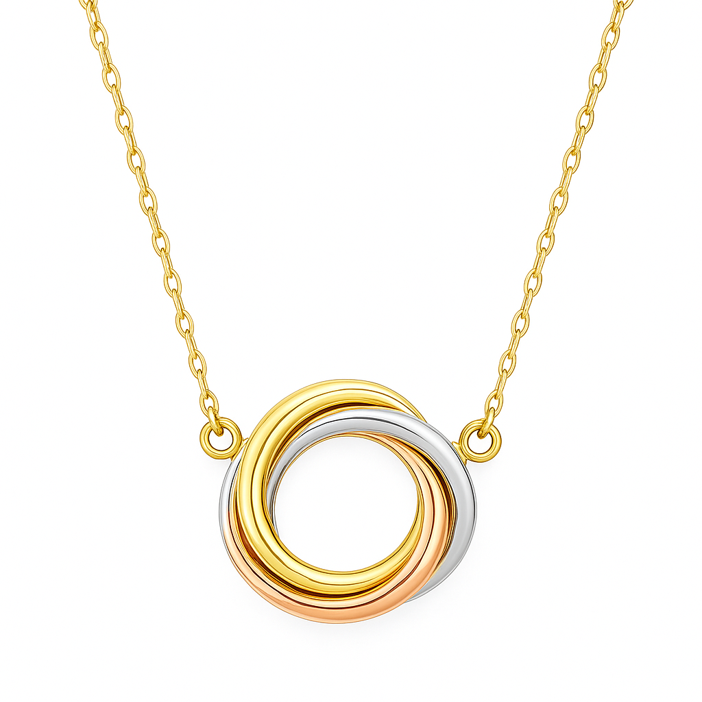Tricolor Love Knot Necklace