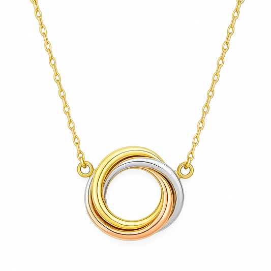 Tricolor Love Knot Necklace