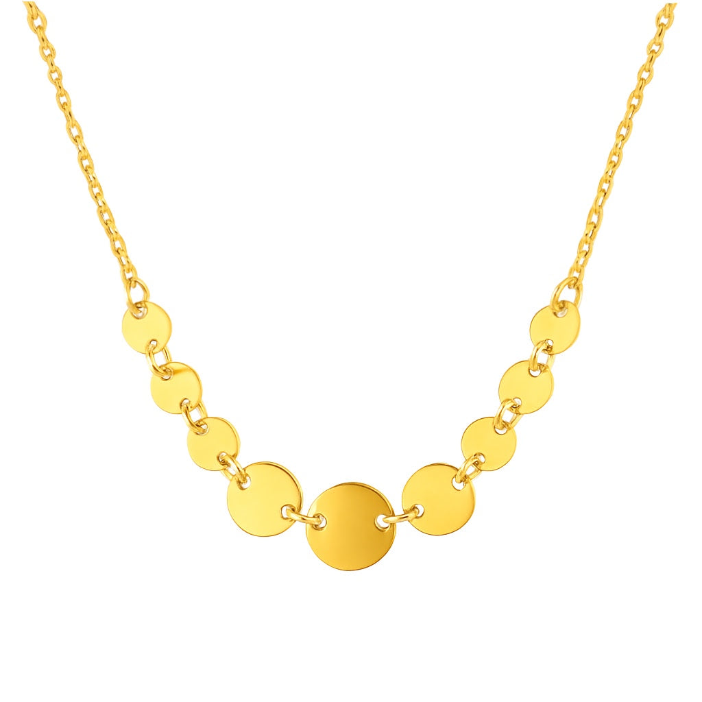 Multiple Disc Circles Necklace