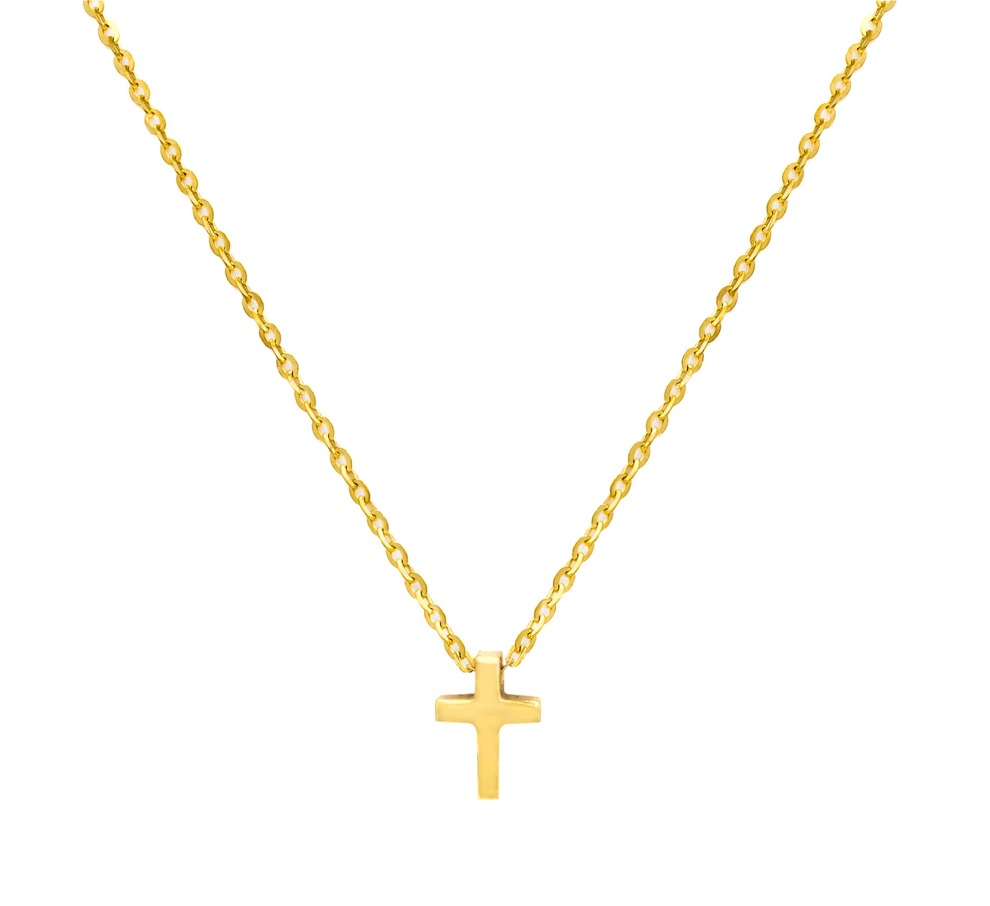 Miniature Square Cross Necklace